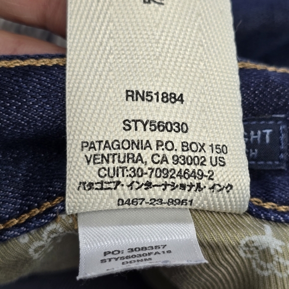 Patagonia Iron Clad Blue Denim Slim Fit Jeans Size 32 x 34 - Picture 9 of 12